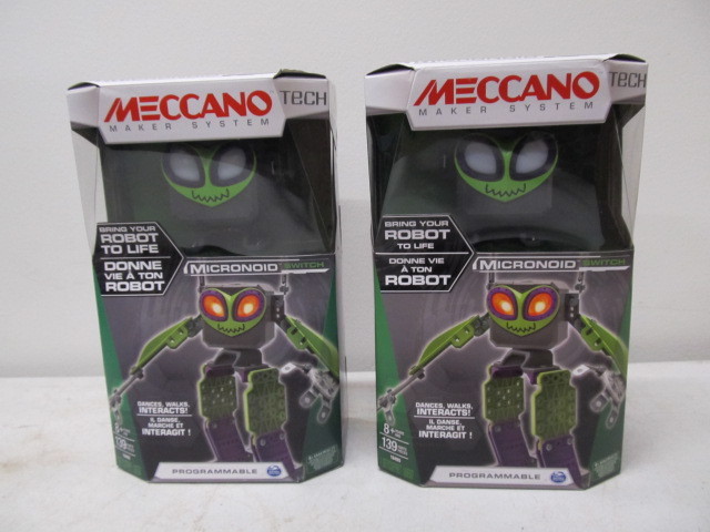 lot 274 image: 2 BRAND NEW Meccano Micronoid robotic toys