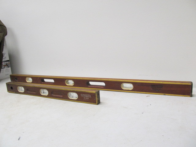lot 278 image: Pair of Vintage Wooden Levels