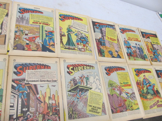 lot 285 image: Group of Early 1950s Superman Comic Books - NO COVERS