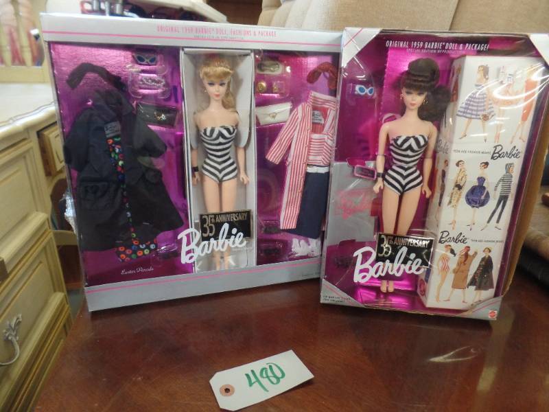 lot 480 image: BARBIE 35TH ANNIVERSARY DOLLS