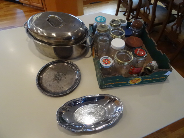 lot 34 image: Misc Canning Jars & Roaster