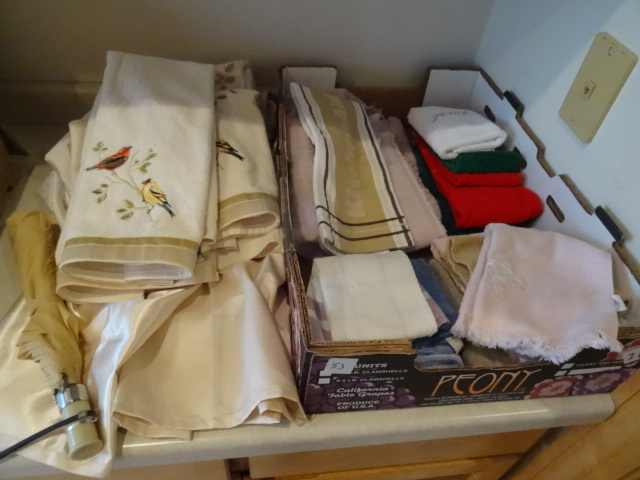lot 53 image: Shower Curtain WMatching Towels,