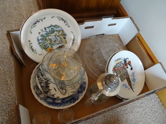 lot 73 image: Misc Plates, Glassware, Beer Stein