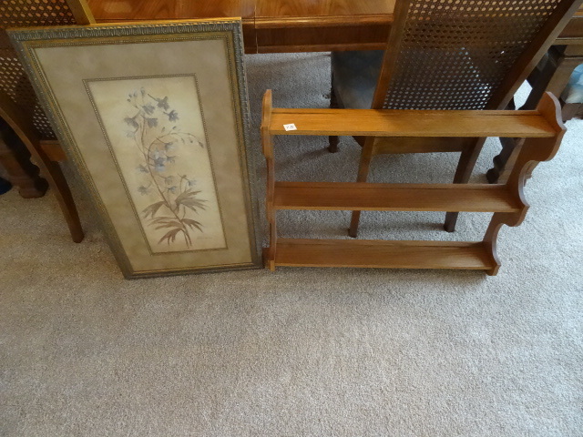 lot 78 image: Wood Wall Plate Shelf WWall Art