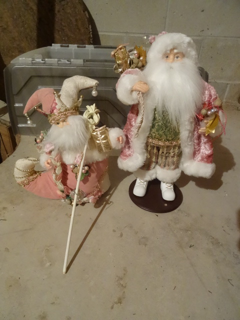 lot 132 image: 2 Decorative Santas WTote