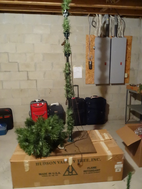lot 147 image: 10 ft. Artificial Christmas Tree In Box WStand