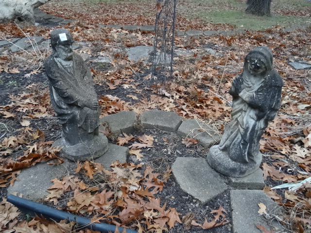 lot 162 image: Religious Statues Mary & Joseph