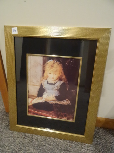 lot 163 image: Framed Print OF Girl