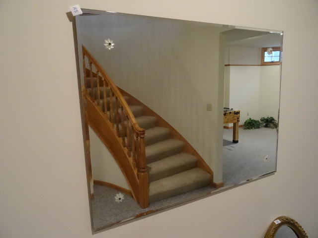 lot 165 image: Beveled Edge  Mirror 1950s  40 X 30