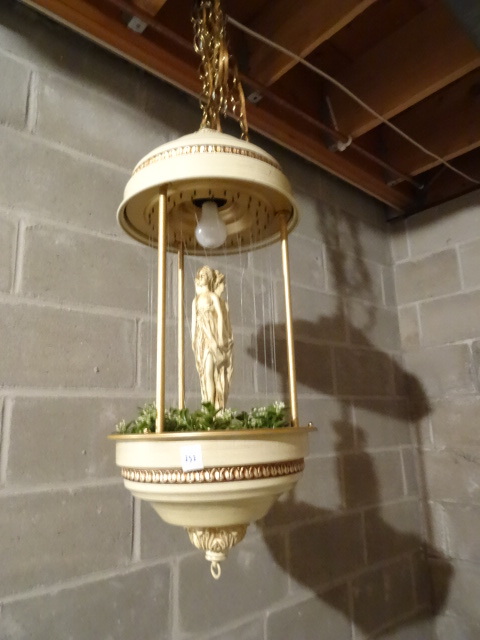 lot 232 image: Hanging Oil Lamp