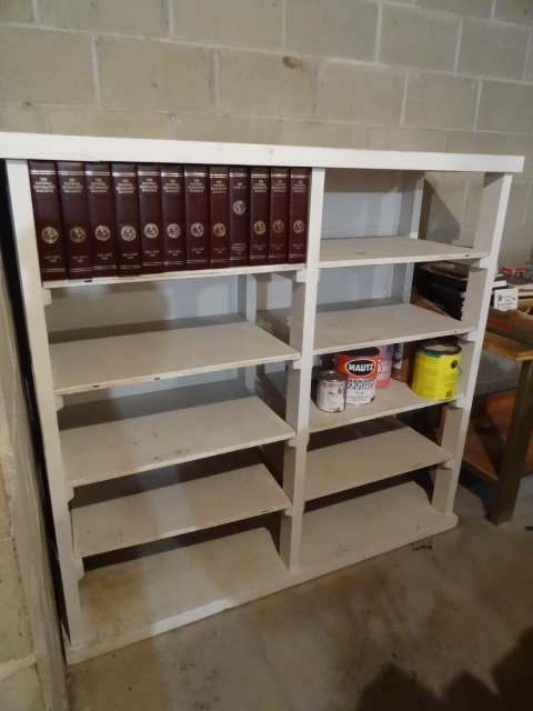 lot 235 image: White Wood Shelf 22 X 64 X 60