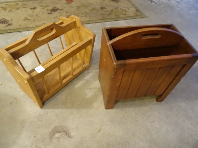 lot 291 image: 2 Wooden Magazine Racks