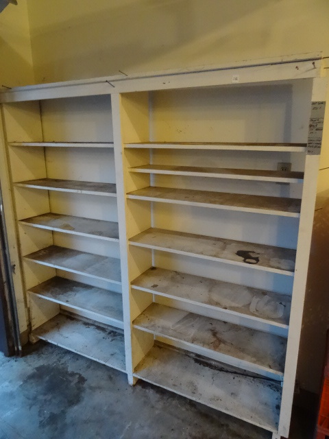 lot 262 image: Wood Shelving Unit 76 X 12 X 75