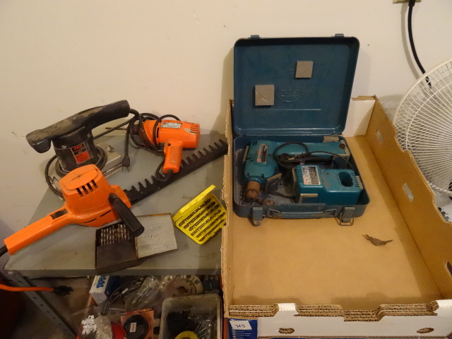 lot 315 image: Cordless Drill, Electric Drill, Sander,