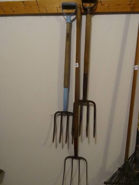 lot 282 image: 2 Potato Forks & 1 Hay Fork