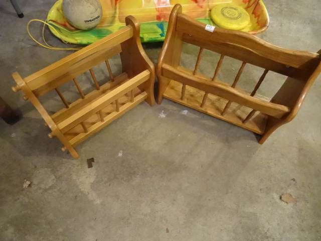 lot 293 image: 2 Wooden Magazine Racks