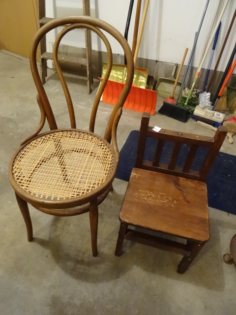 lot 296 image: 2 Vintage Chairs, 1 Mission Style,