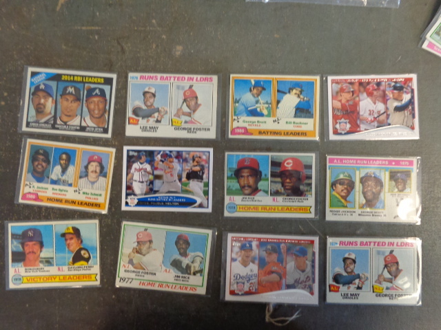 lot 6 image: League Leader MLB Cards with Vintage Jackson and Brett