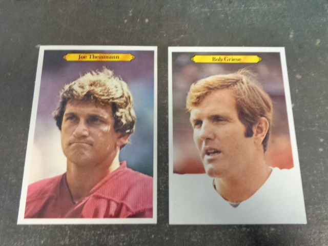 lot 22 image: Vintage Oversize Topps Football Cards with Griese and Theismann