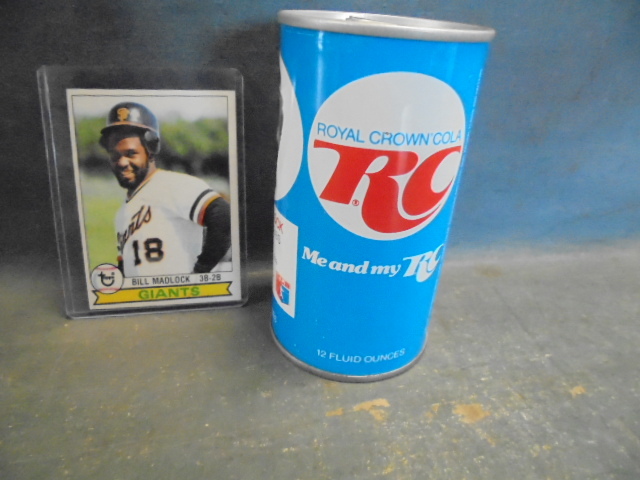 lot 54 image: Vintage Bill Madlock Card and RC Collectible Can