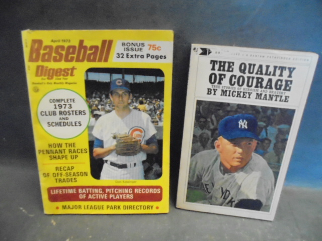 lot 63 image: Vintage Baseball Book and Baseball Digest