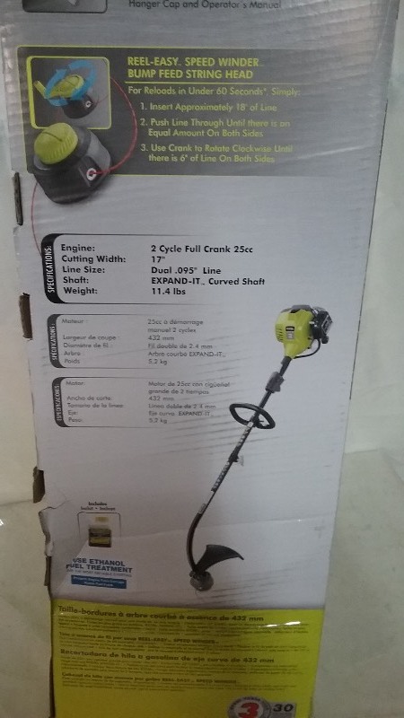 Ryobi Weed Trimmer, Backpack Blower