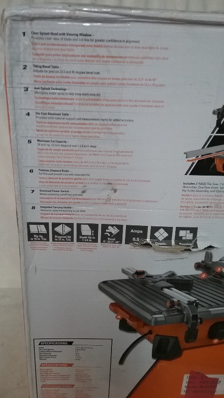 Rigid 7 Tile Saw