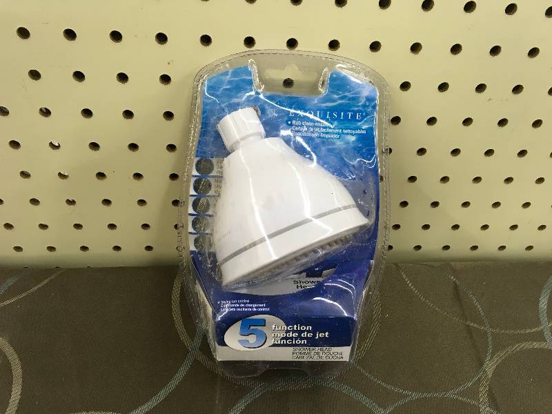 lot 41 image: SHOWERHEAD 5FUNCT WHITE, MSRP $29.99