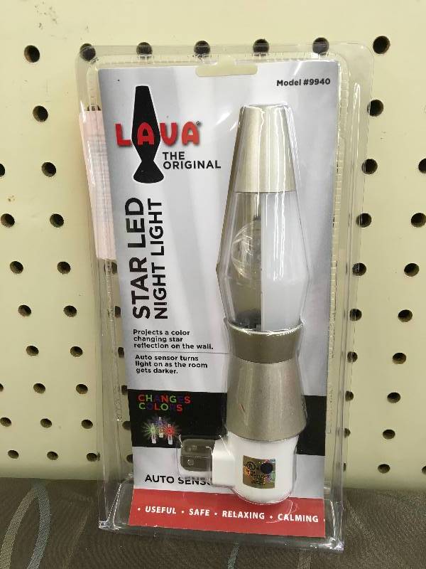 lot 36 image: LL Lava Lamp Night Light, MSRP $11.99