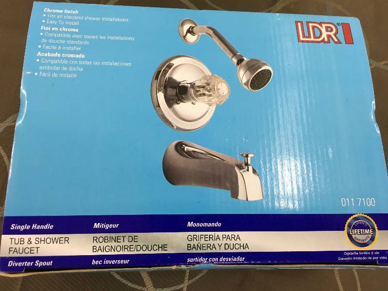 lot 29 image: LDR FAUCET TUBSHOWER CHROME FINISH, MSRP $79.99