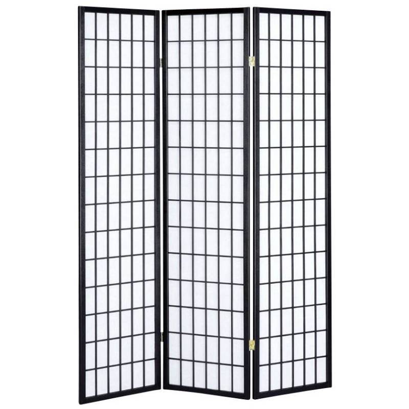 lot 4 image: alcove  3 panel folding room divider, MSRP $79.99