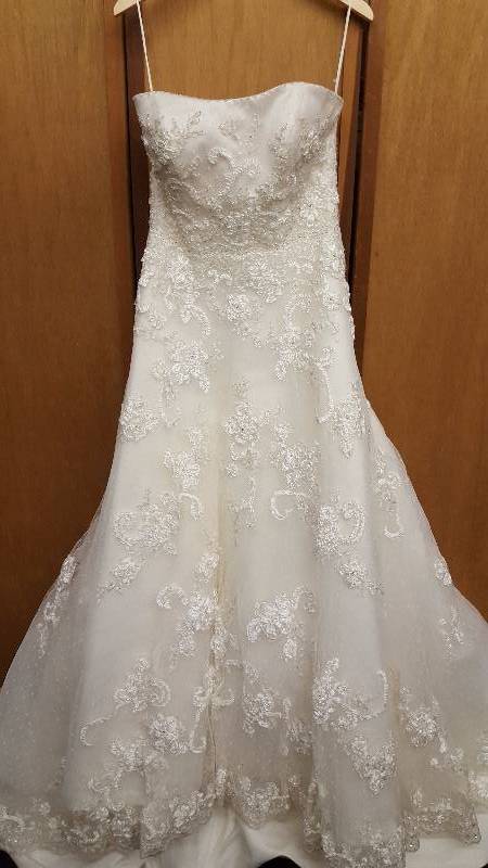 lot 6 image: No Brand Ivory Beaded Tulle Size 10