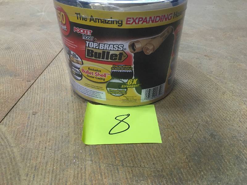 lot 8 image: Pocket Hose Telebrands 50 ft. Black Pocket Hose - Open Box