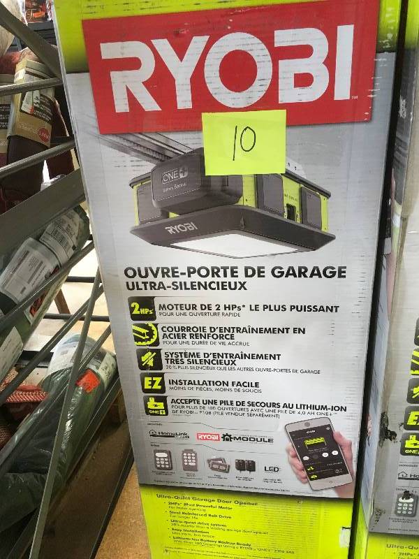 lot 10 image: Ryobi Ultra Quiet Garage Door Opener - Open Box