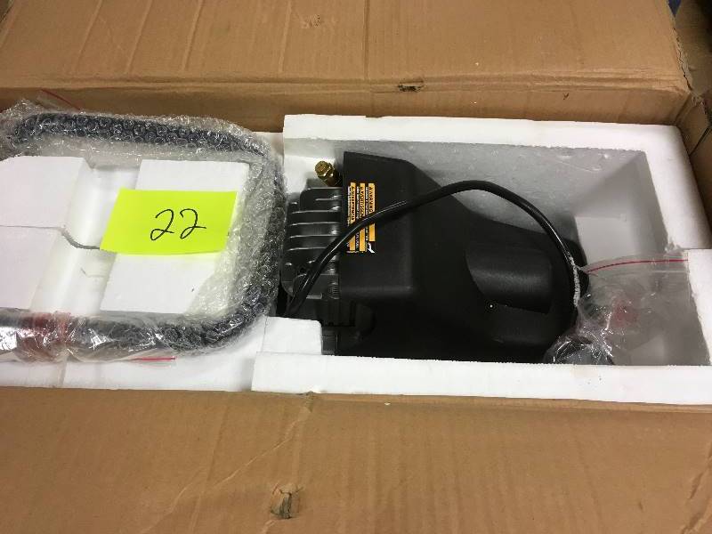 lot 22 image: Campbell Hausfeld 8 Gal Oil Free Air Compressor - Open box