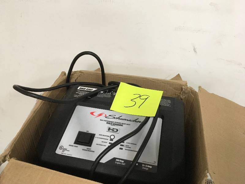 lot 39 image: Schumacher Battery Charger on Wheels