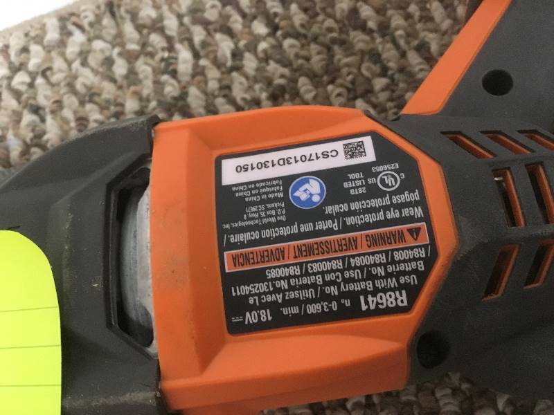 lot 84 image: Ridgid 18 Volt Reciprocating Saw