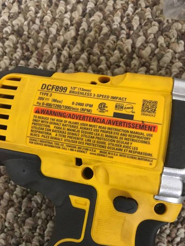 lot 100 image: DeWalt 20V MAX XR 12 High Torque Impact Kit with Detent Anvil