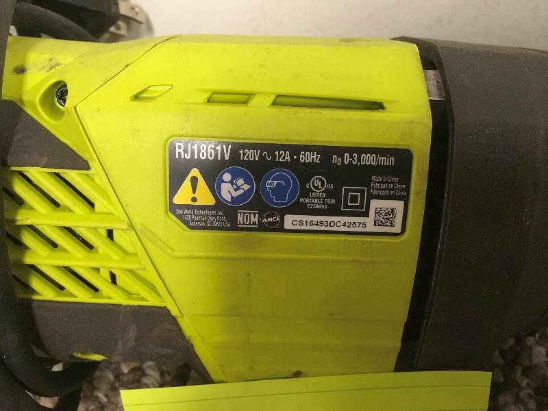 lot 102 image: Ryobi 12 Amp Reciprocating Saw