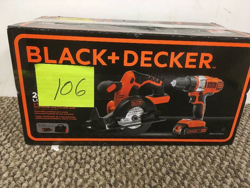 lot 106 image: Black & Decker 20 Volt Lithium-Ion Cordless DrillDriver