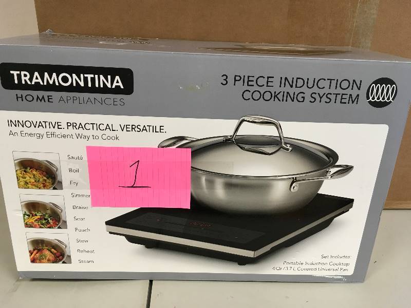 Tramontina Home Appliances 3 Piece Induction Cooking System open box
