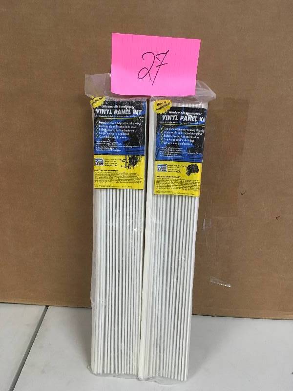 lot 27 image: Nation Wide Products Outland Window AC Vinyl Panel Replacement Kit - Lot of 2