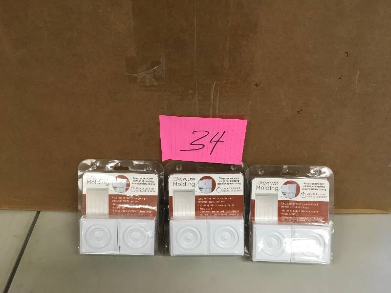 lot 34 image: Minute Molding - Snap Square over corner of existing doorwindow casing - Lot of 3