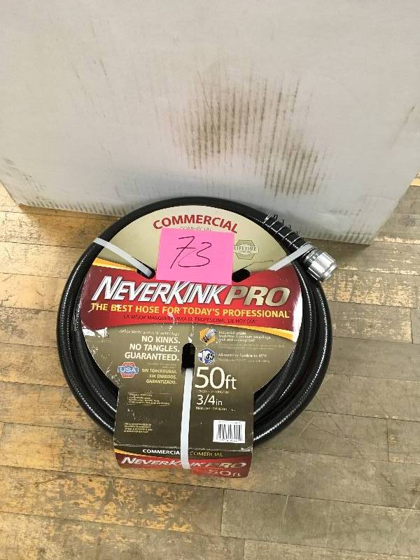 lot 73 image: NeverKink PRO BlackRed 50 foot Hose