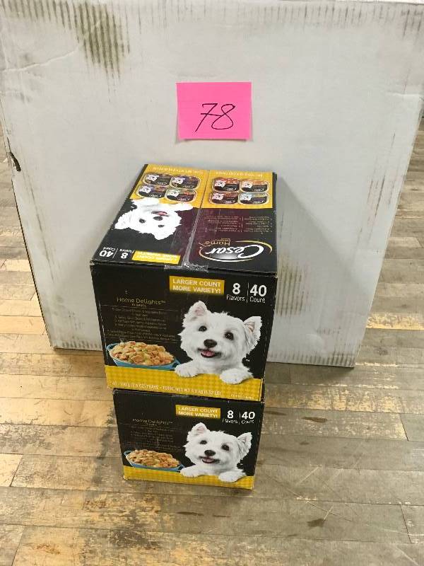 lot 78 image: Cesar Home Delights Wet Dog Food Variety Pack, 3.5 Oz, 40 Ct. - Lot of 2