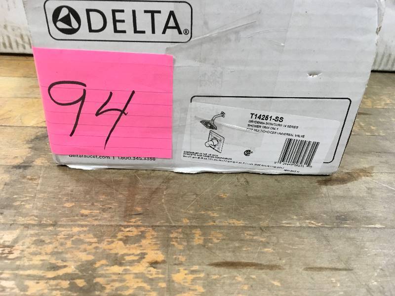 lot 94 image: Delta Dryden Monitor 14 Series Shower Trim T14251-SS Stainless