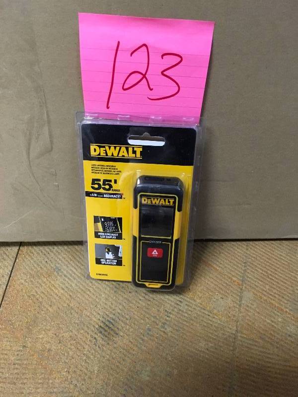 lot 123 image: DeWalt Laser Distance Measurer
