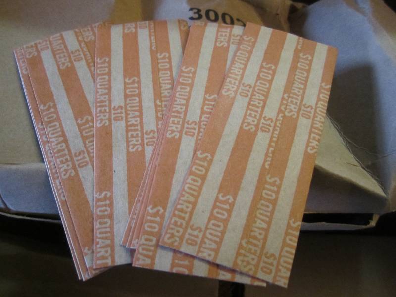 lot 32 image: Lot of 10,000 Flat Coin WrapsRolls...