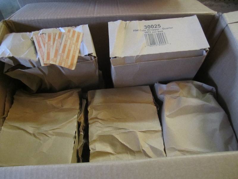lot 33 image: Lot of 10,000 Flat Coin WrapsRolls...