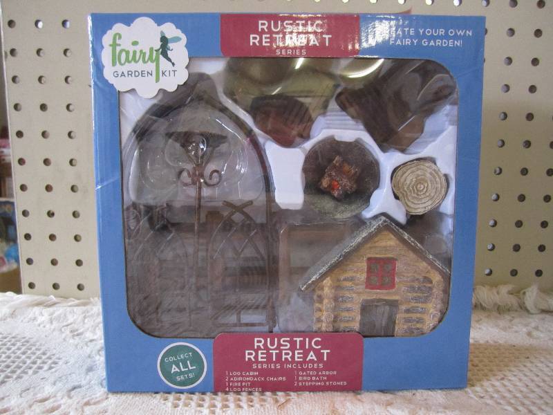 lot 42 image: Fairy Garden Kit Rustic Retreat Ser...